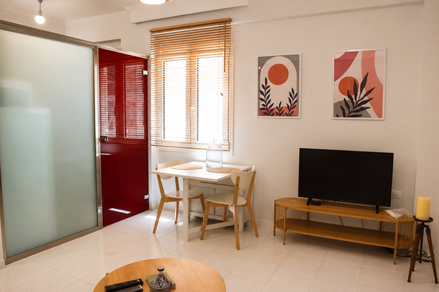 Bright living and dining area at ESSENZA by ELIZOR COLLECTION in Preveza